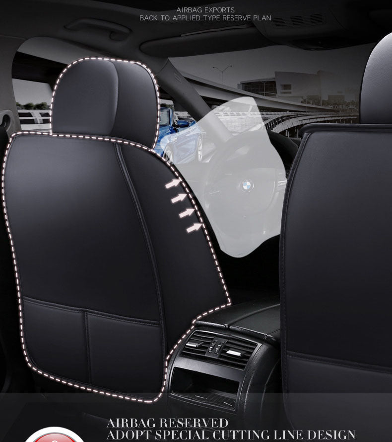 Car Seat Cover Faux Leather Cushion 5 Seater Full Set Front Rear Premium Quality dealonline.co.nz