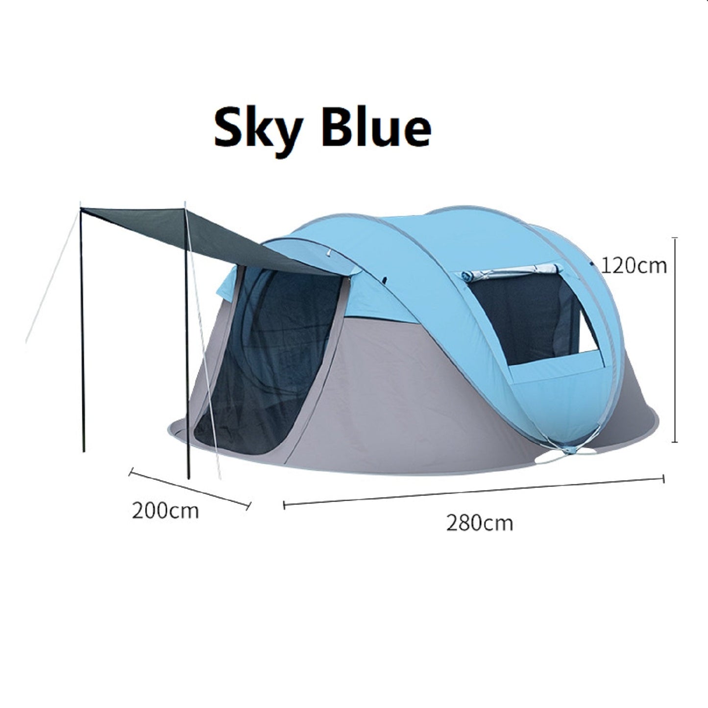 Portable Instant Pop-Up Boat-Shaped Tent SXBC7043 ECOTREK
