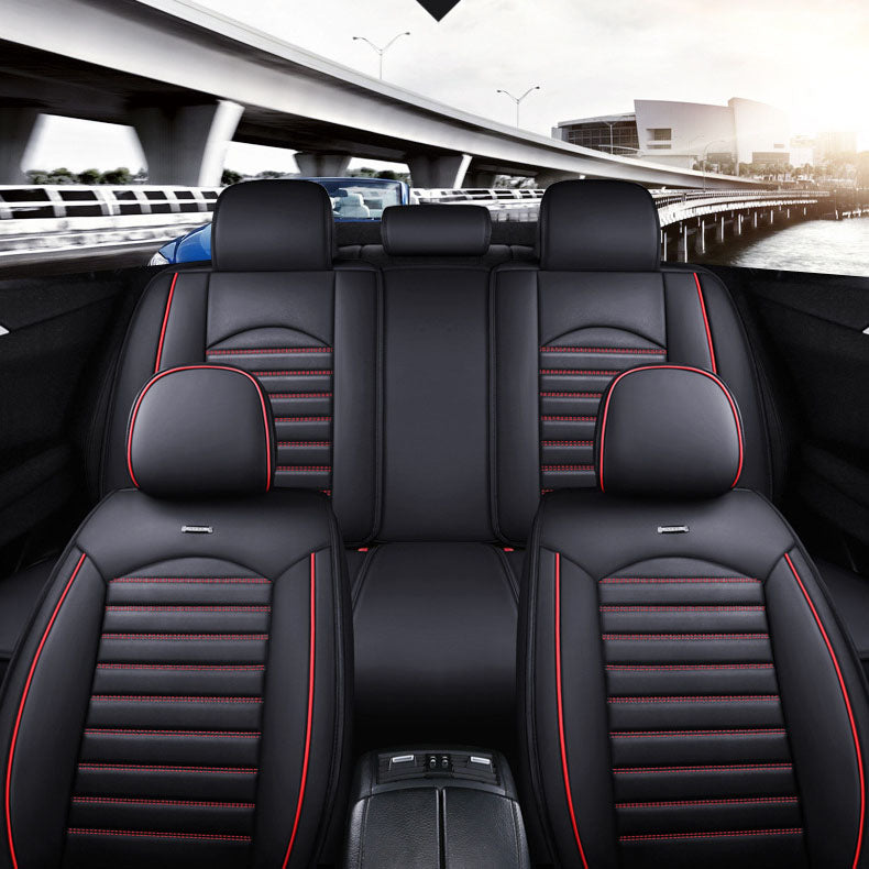 Car Seat Cover Faux Leather Cushion 5 Seater Full Set Front Rear Premium Quality dealonline.co.nz
