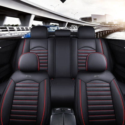 Car Seat Cover Faux Leather Cushion 5 Seater Full Set Front Rear Premium Quality dealonline.co.nz