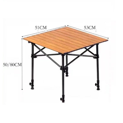 Adjustable Folding Camping Table – Portable Outdoor Table 51cm ECOTREK