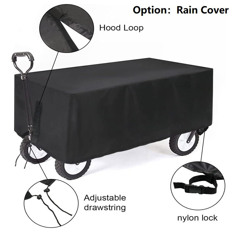 Heavy Duty Collapsible Trolley,Wagon Cart – Extra Large 260L, All-Terrain Wheels