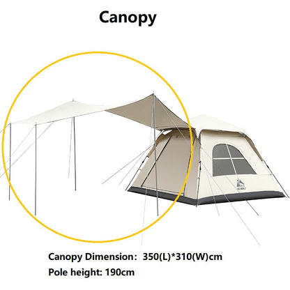 Portable Fully Automatic Waterproof Camping Tent with Canopy for All-Season ECOTREK