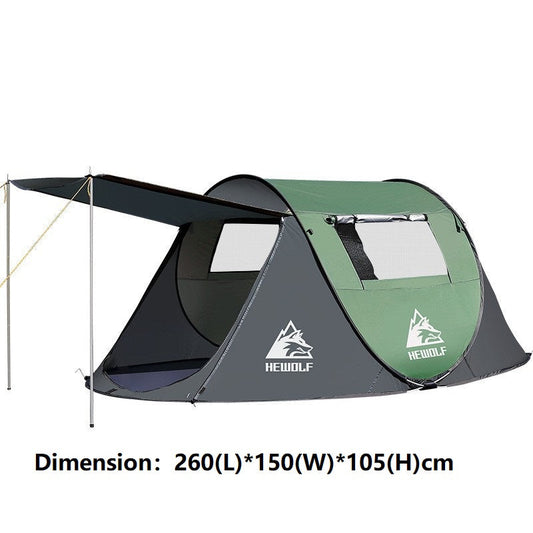 Boat-Shaped Pop-Up Camping Tent Large 260(L) x 150 (W) x 105(H)cm ECOTREK