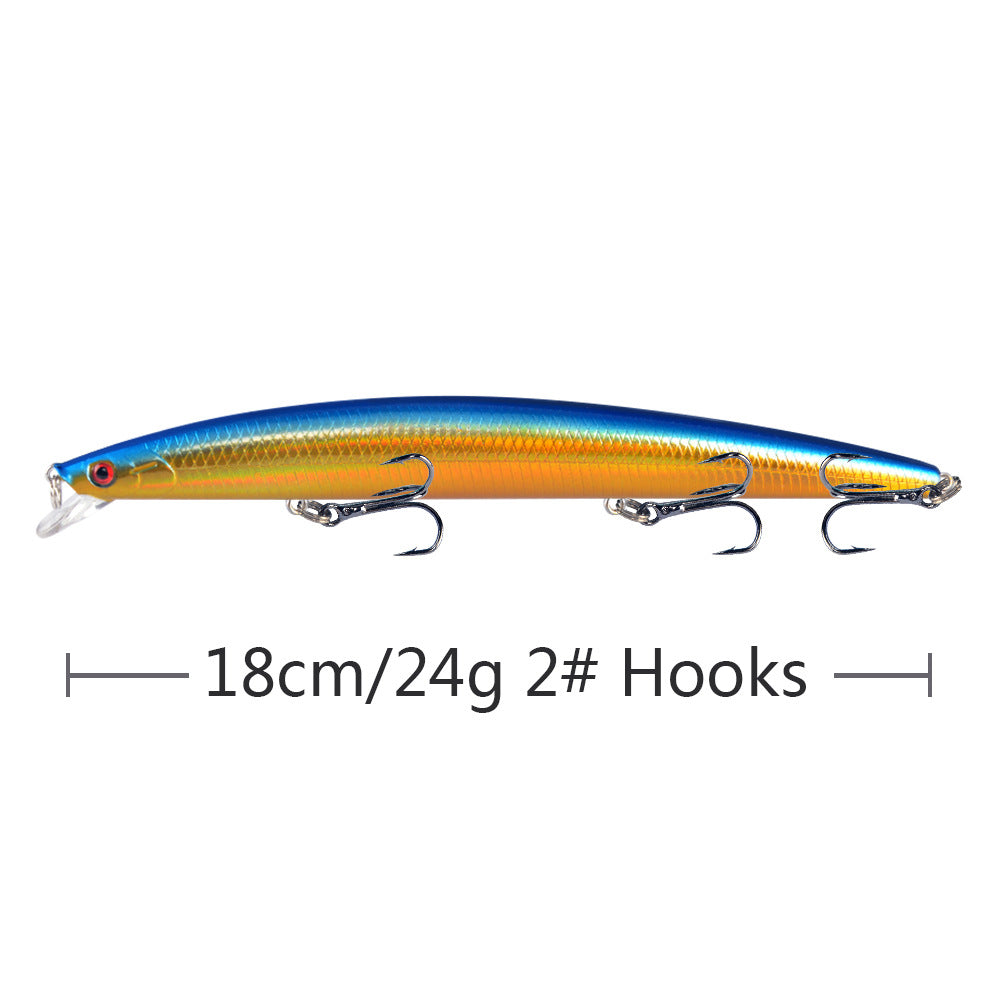 10pcs large 18cm hard fishing lures with treble hooks, lifelike design by dealonline.co.nz for freshwater and saltwater fishing
