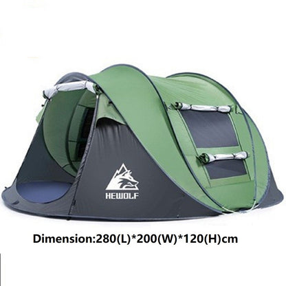 Boat-Shaped Pop-Up Camping Tent Large 280(L) x 200 (W) x 120(H)cm ECOTREK