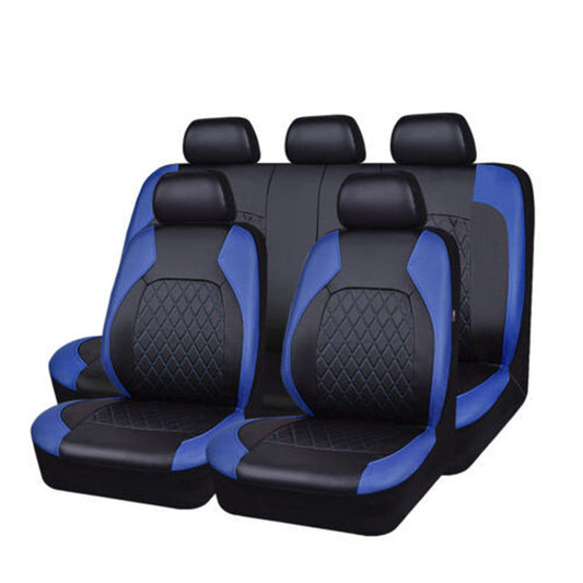 Universal Fit Faux Leather Full Set Black Automotive Seat Covers fits dealonline.co.nz