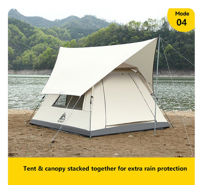 Portable Fully Automatic Waterproof Camping Tent with Canopy for All-Season ECOTREK