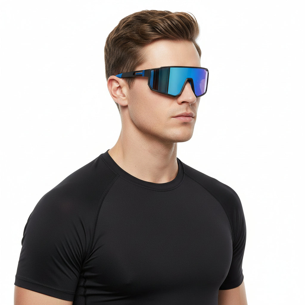 HD Polarized lens Sports Sunglasses Anti-Blue Ray Hydrophobic - Blue dealonline.co.nz