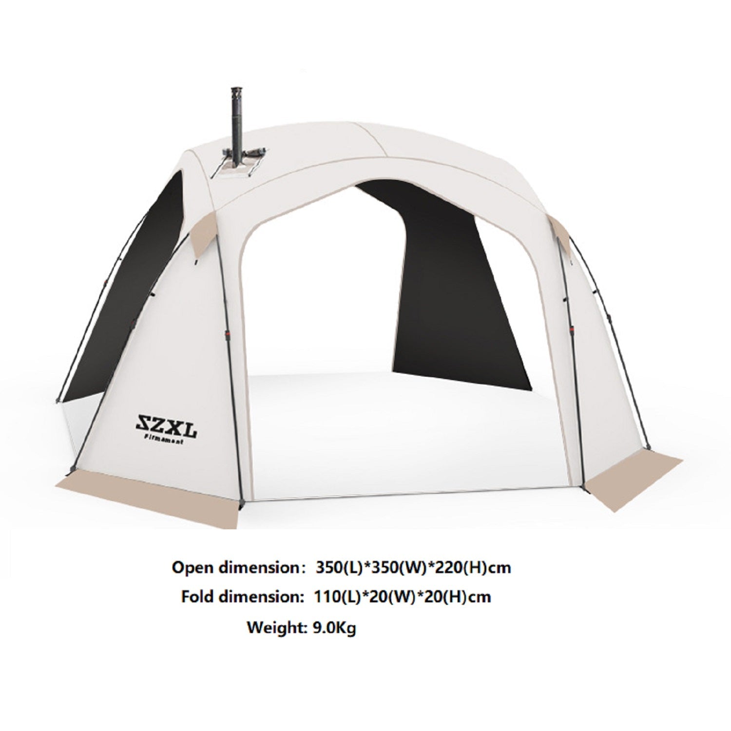 Automatic Dome Canopy & Tent – Includes 4 Side Walls and 1 Groundsheet ECOTREK