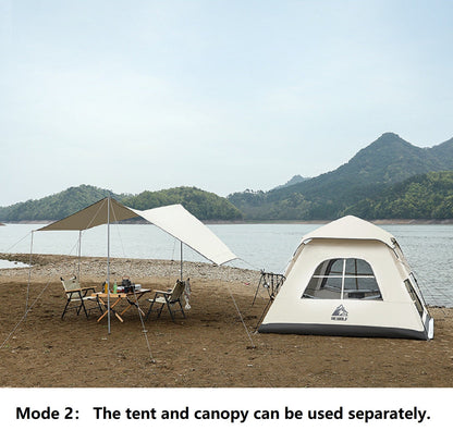 Portable Fully Automatic Waterproof Camping Tent with Canopy for All-Season ECOTREK