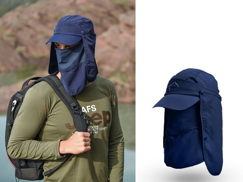 NAVY- Sun Hat Wide Brim Bucket Hats Outdoor Fishing Hiking Cap UV Protection dealonline.co.nz