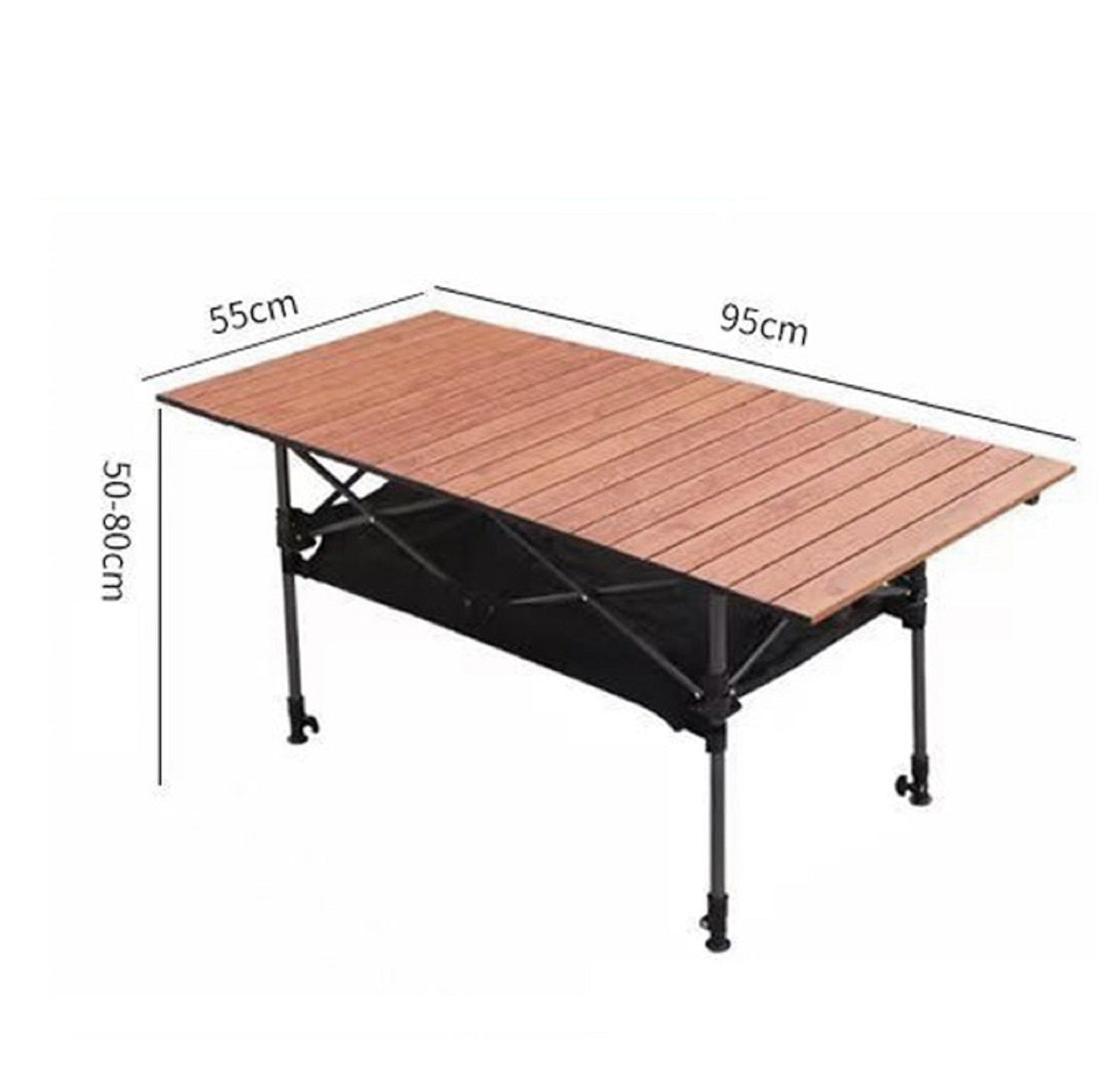 Folding Camping Table – Adjustable Portable Outdoor Table-95cm ECOTREK