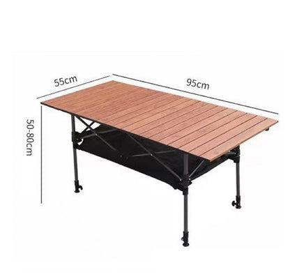 Folding Camping Table – Adjustable Portable Outdoor Table-95cm ECOTREK