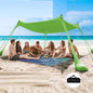 Beach Canopy with 4 Aluminium Poles – UPF 50+ Large Portable Sun Shelter (300 × 300 cm) ECOTREK