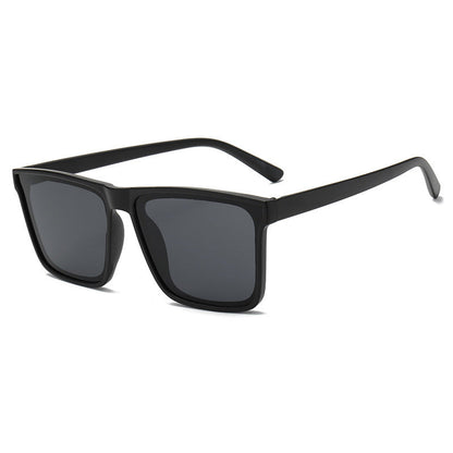 ECOTREK Black Retro Square Sunglasses – Lightweight UV380 Fashion Shades for Men & Women ECOTREK