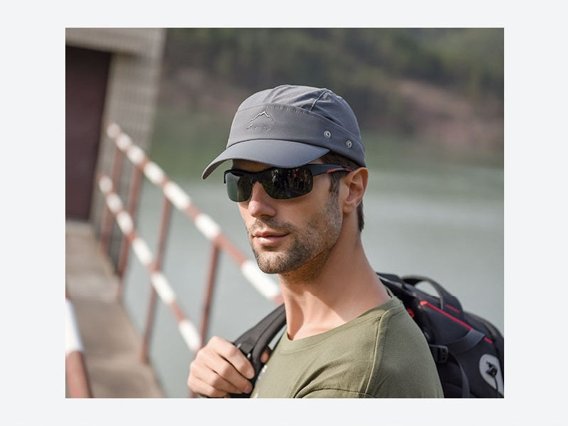 DARK GREY Sun Hat Wide Brim Bucket Hats Outdoor Fishing Hiking Cap UV Protection dealonline.co.nz