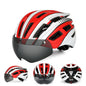 HT-22 Adult Bike Helmet – Lightweight Cycling Helmet with Magnetic Goggles & LED Tail Light HT43204 - ShopHub