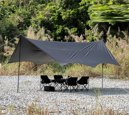 Camping Black-Glue Coating Canopy – Portable Beach & Outdoor Sun Shelter ECOTREK