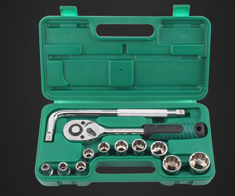 13pcs 1/2 Inch 12-point Ratchet Socket Wrench Set Drive Socket Repairing Kit dealonline.co.nz