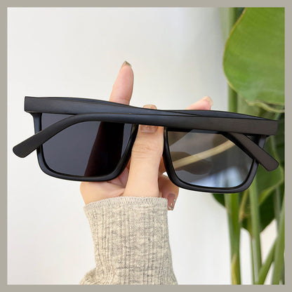 ECOTREK Black Retro Square Sunglasses – Lightweight UV380 Fashion Shades for Men & Women ECOTREK