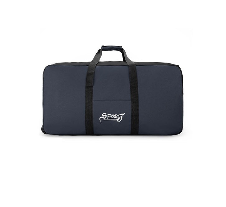 Large waterproof ECOTREK 120L travel storage bag with wheels, durable and spacious for travel and outdoor use.
