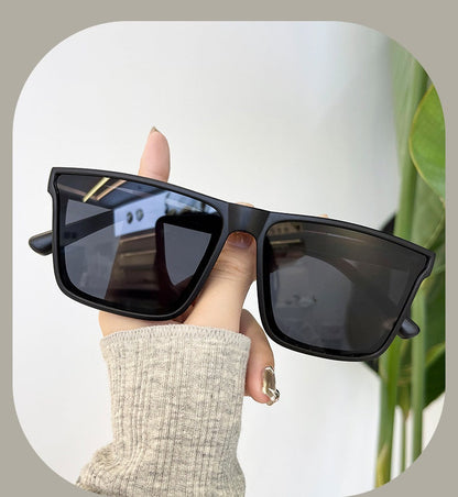 ECOTREK Black Retro Square Sunglasses – Lightweight UV380 Fashion Shades for Men & Women ECOTREK