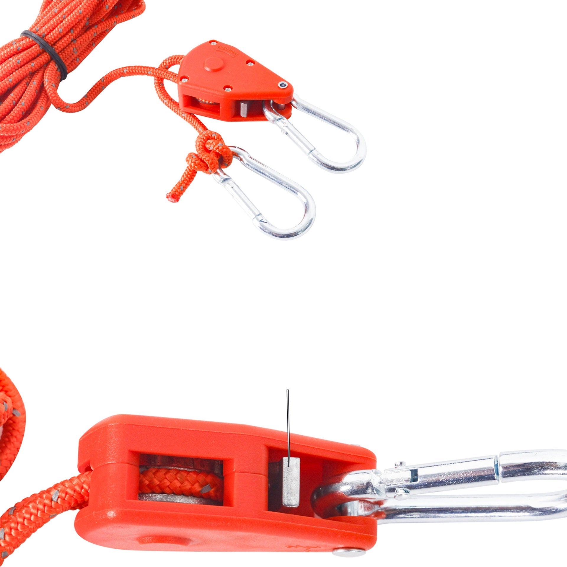 ECOTREK Reflective Ratchet Guy Ropes – Adjustable Tent Tie Down Ropes with Pulley JP5687 - ShopHub
