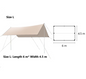 Square Sun Shade Sail – Waterproof Outdoor Canopy for Garden, Patio, and Parties ECOTREK