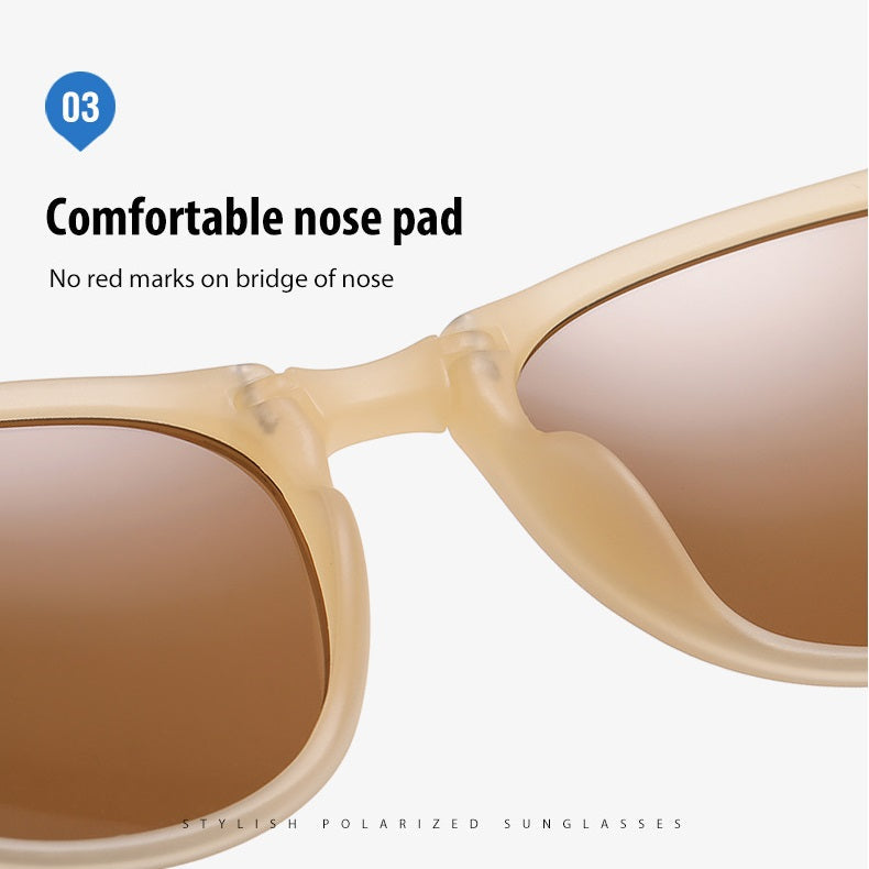 Foldable HD Polarized Lens Sunglasses Anti-Blue Ray Hydrophobic dealonline.co.nz