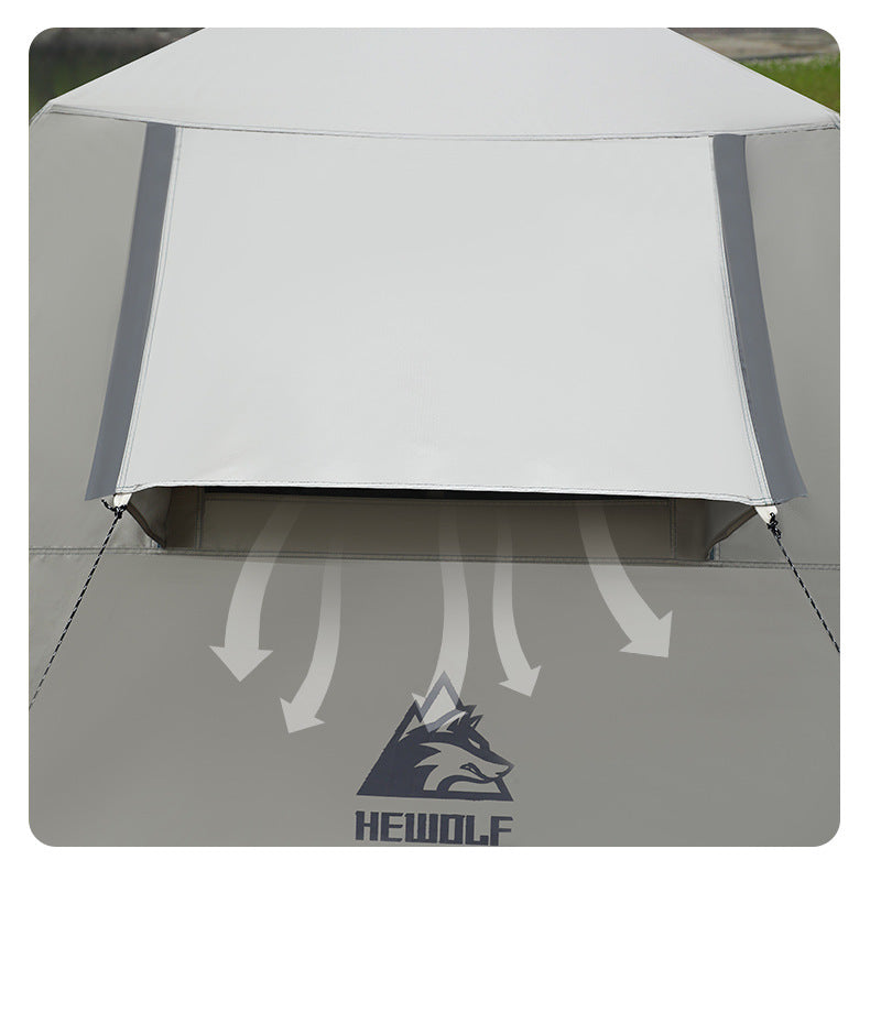 Portable Fully Automatic Waterproof Camping Tent with Canopy for All-Season ECOTREK