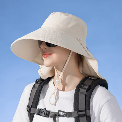 BEIGE Sun Hats Wide Brim Bucket Outdoor Fishing Hiking Cap UV Protection dealonline.co.nz