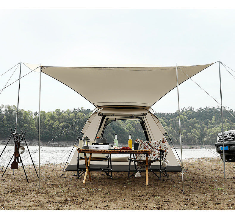 Portable Fully Automatic Waterproof Camping Tent with Canopy for All-Season ECOTREK