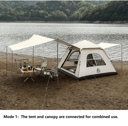 Portable Fully Automatic Waterproof Camping Tent with Canopy for All-Season ECOTREK
