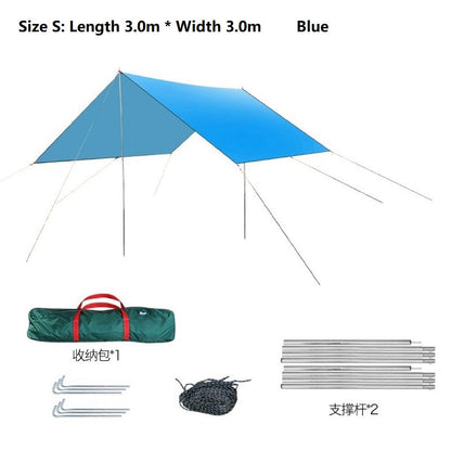 Square Sun Shade Sail – Waterproof Outdoor Canopy for Garden, Patio, and Parties ECOTREK