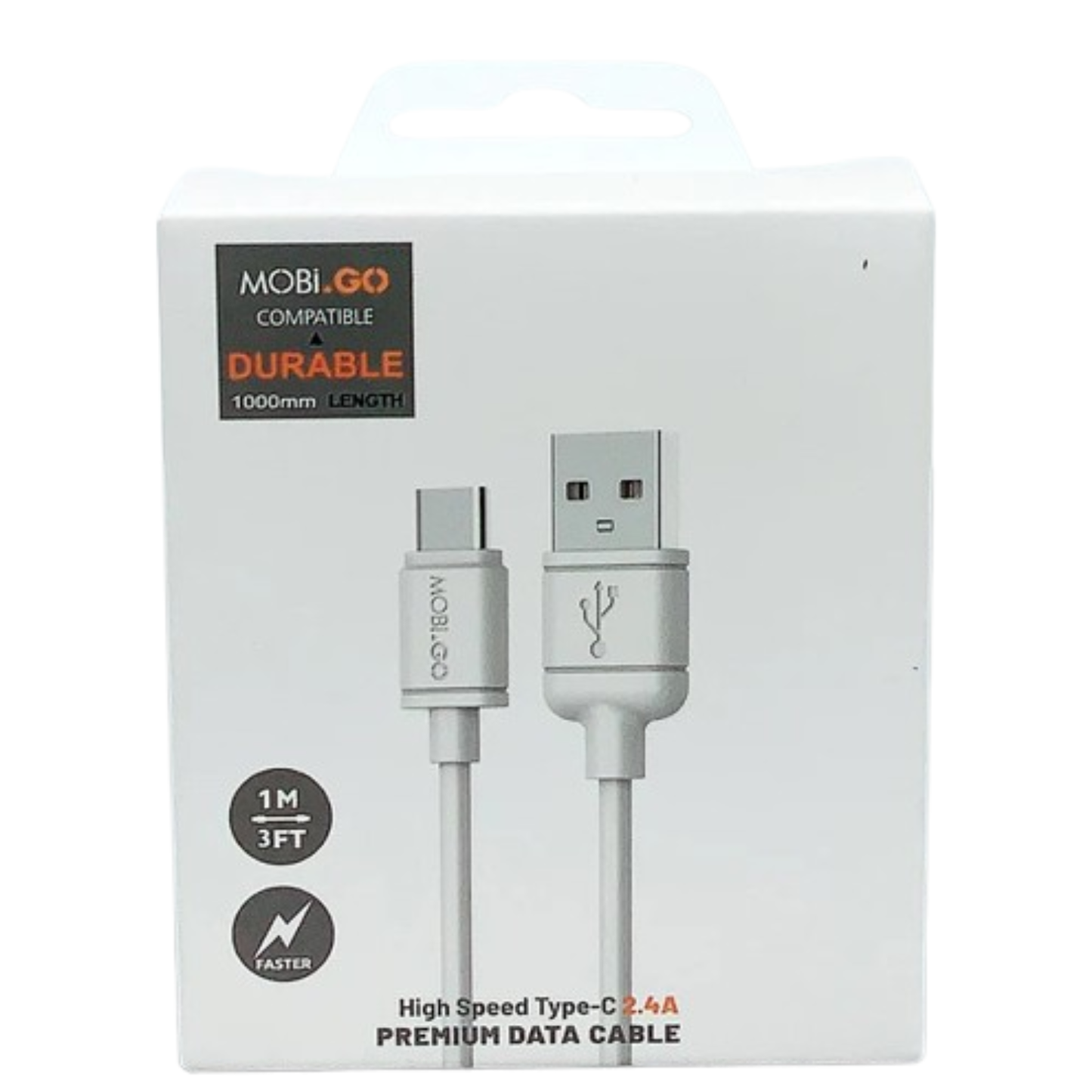 Mobigo 1m USB-A to C cable 201T