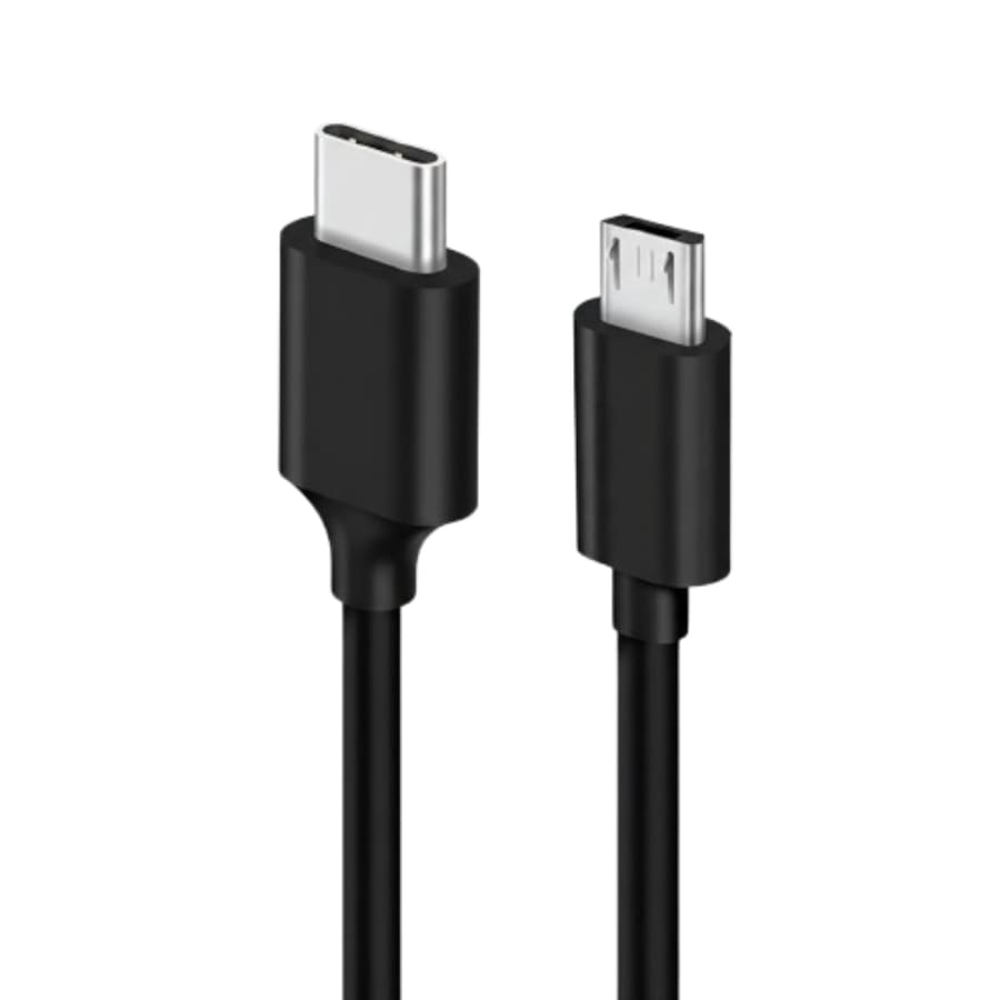 USB‑C to Micro‑USB Charger Cable for Sony SmartWatch – (SmartWatch 2 / SmartWatch 3) (Black) 1m