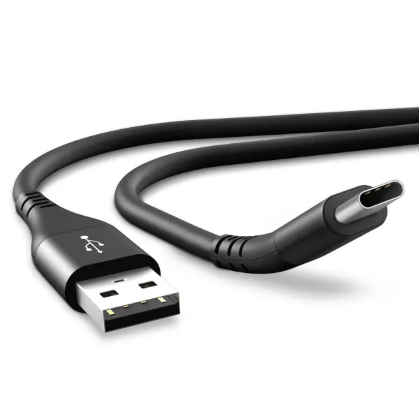Black 1m USB-A to USB-C charger cable for Nubia phones by 9eight5, electronics accessory for fast charging and data transfer.