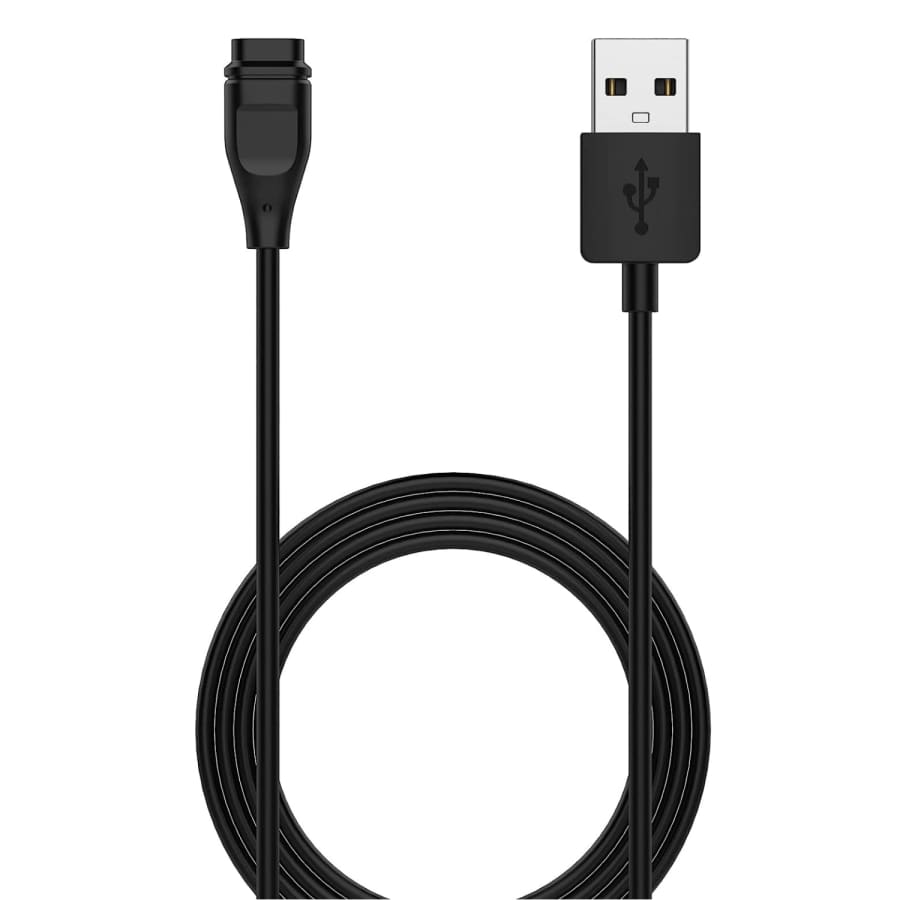 Black USB-A magnetic charging cable for COROS Pace and Vertix smartwatches, 1 meter long, designed for easy charging.