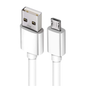 White 1m USB-A to micro-USB charger cable for Oppo phones, compatible with 9eight5 electronics accessories.