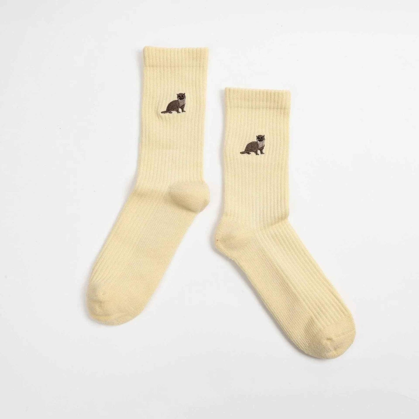 Save the Otter Ribbed Bamboo Socks
