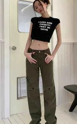 High Street Cargo Straight Pants and Jeans