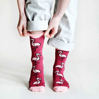 Save the Flamingos Bamboo Socks