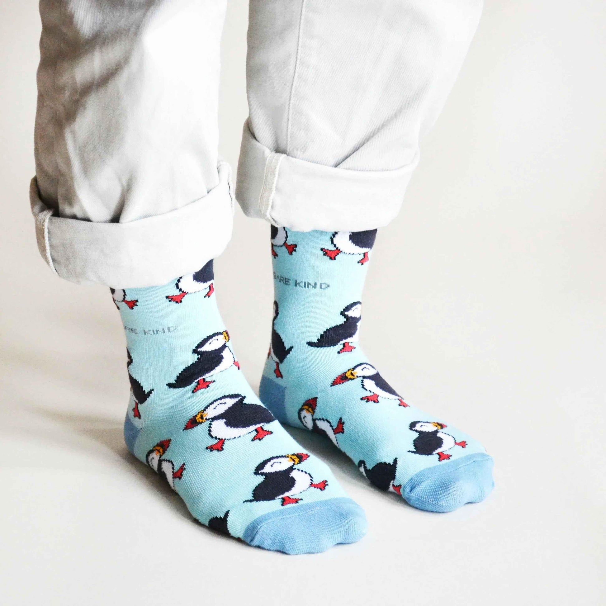 Save the Puffins Bamboo Socks