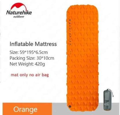 Outdoor Inflatable Mattress - Moisture-Proof Camping Tent Sleep Pad with Pillow Options | 1P & 2P