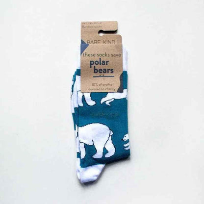 Save the Polar Bears Bamboo Socks