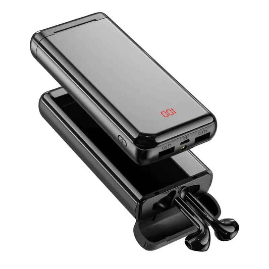 Bluetooth Headphones Power Bank with Display (Stereo)