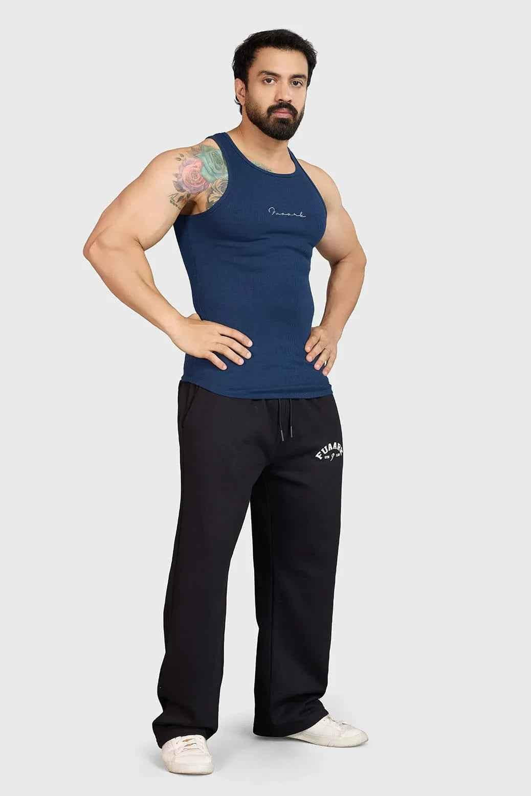 Ribbed Tank Navy