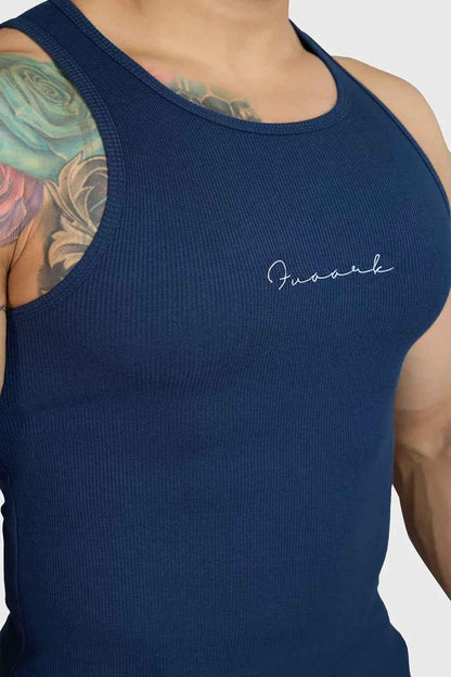 Ribbed Tank Navy