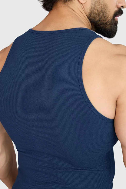 Ribbed Tank Navy